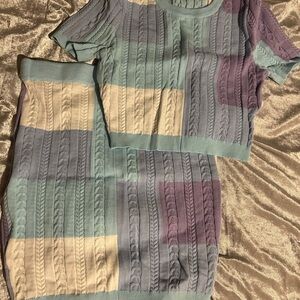 Hera Collection Multicolor Cable Knit Sweater